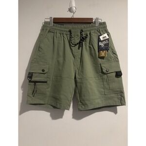 NWT Retro Stitch Men's Cargo Shorts Olive Pocket Small‎ Flat Front Chino Summer